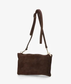 Bolso de piel bloom&you MIST FOLDER en serraje marrón