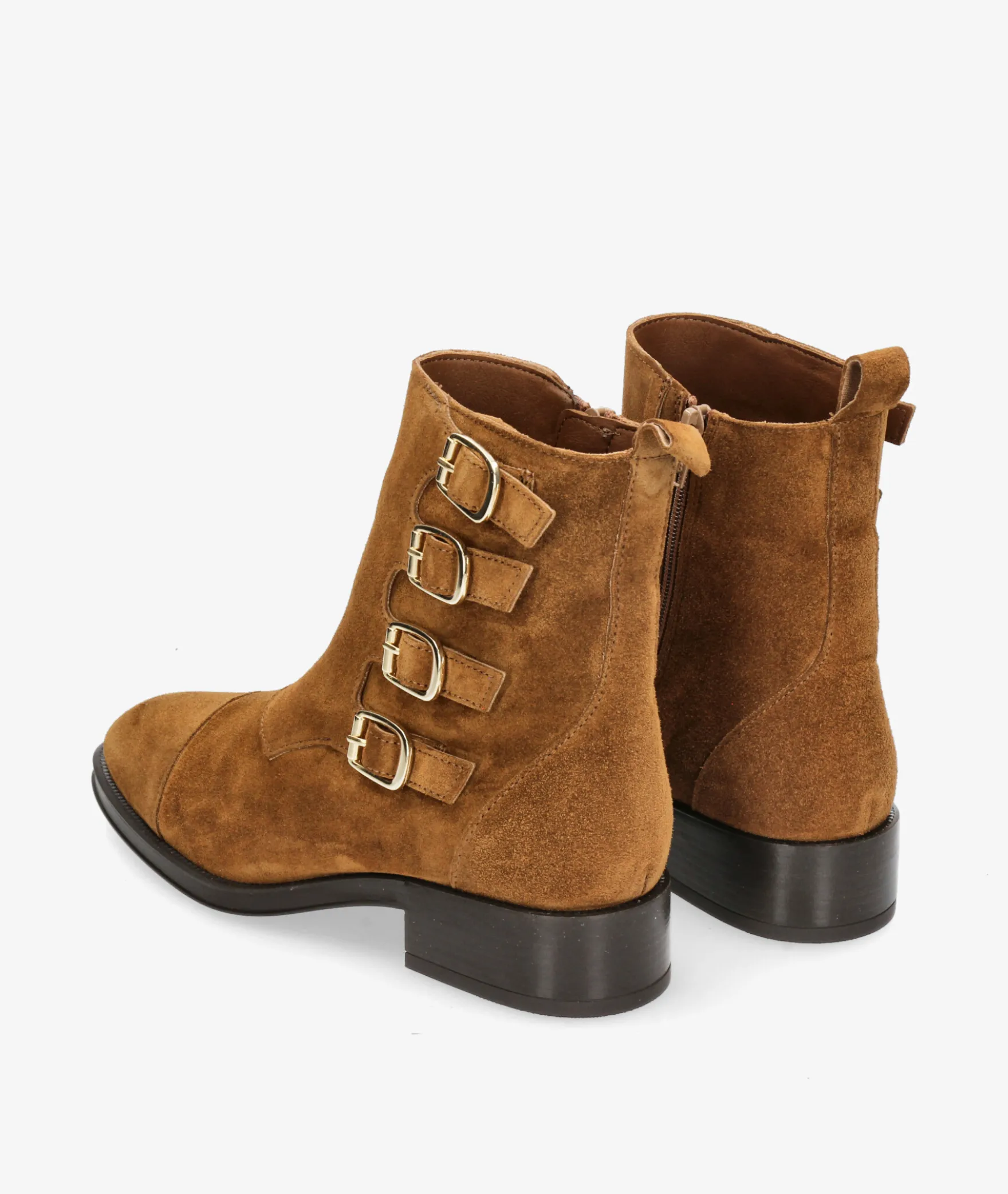 Botines Alpe2322 en serraje cuero