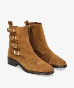 Botines Alpe2322 en serraje cuero