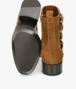 Botines Alpe2322 en serraje cuero