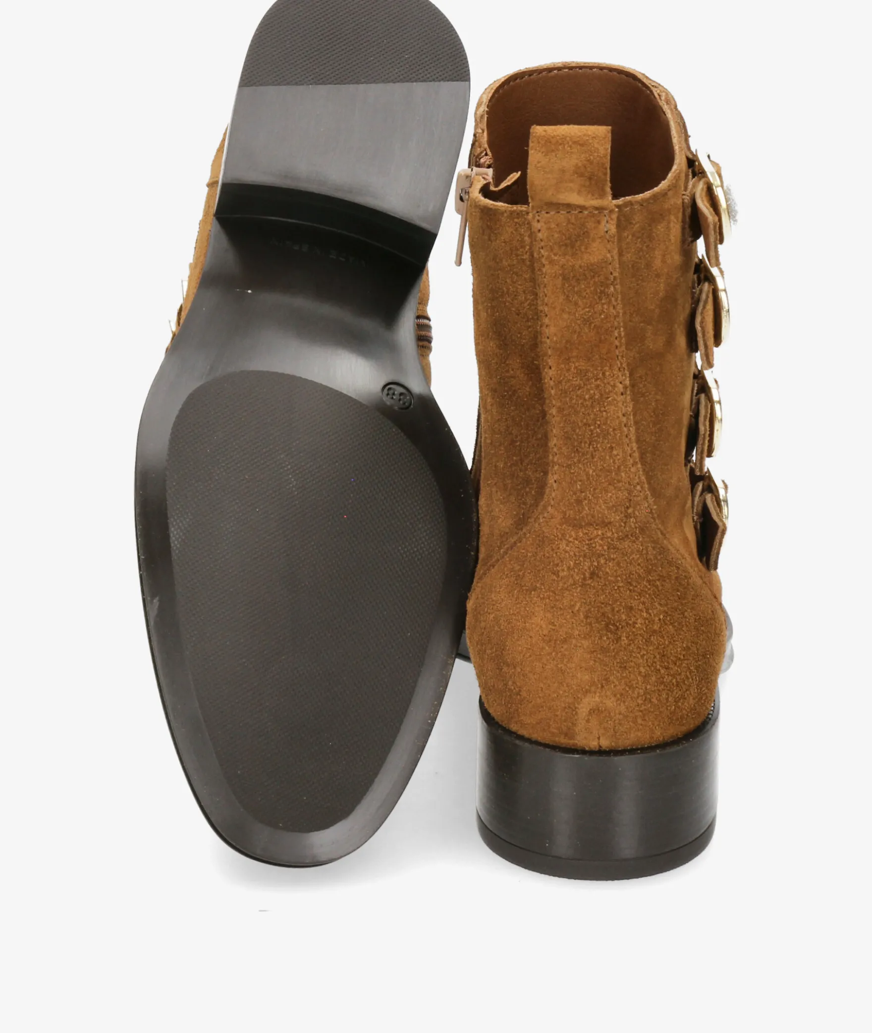 Botines Alpe2322 en serraje cuero