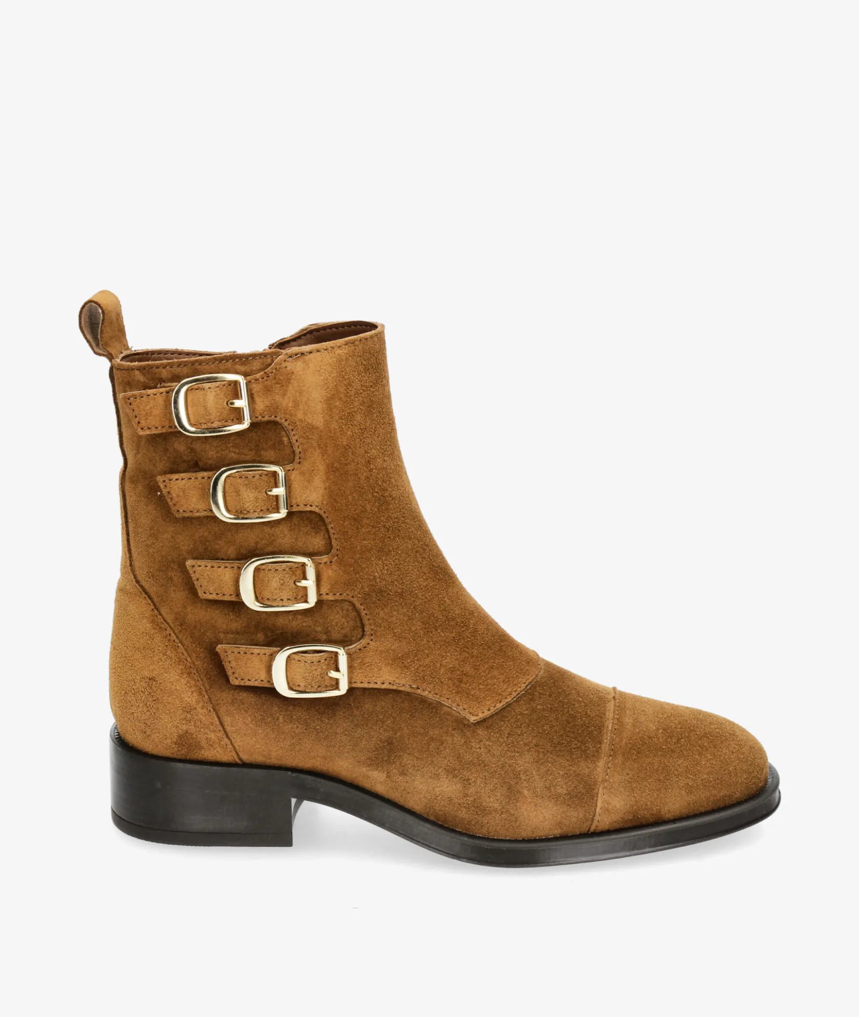 Botines Alpe2322 en serraje cuero