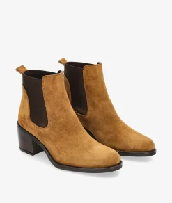Botines Alpe2202 en serraje cuero