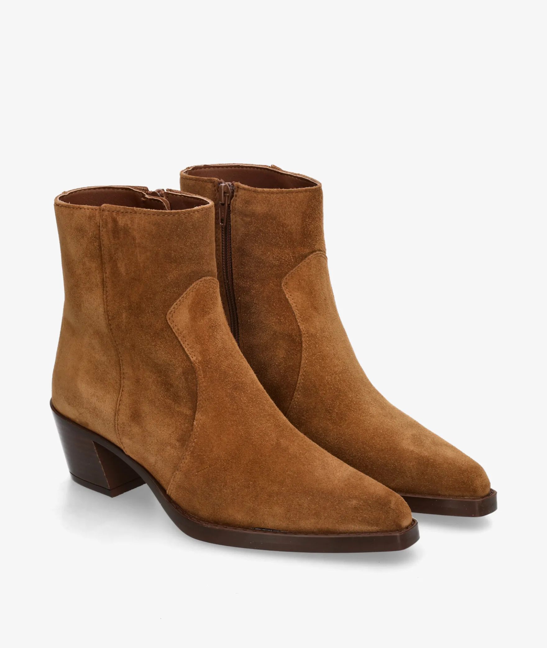 Botines Alpe5538 en serraje cuero