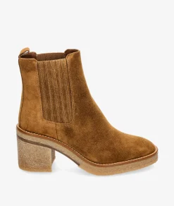 Botines Alpe5239 en serraje cuero