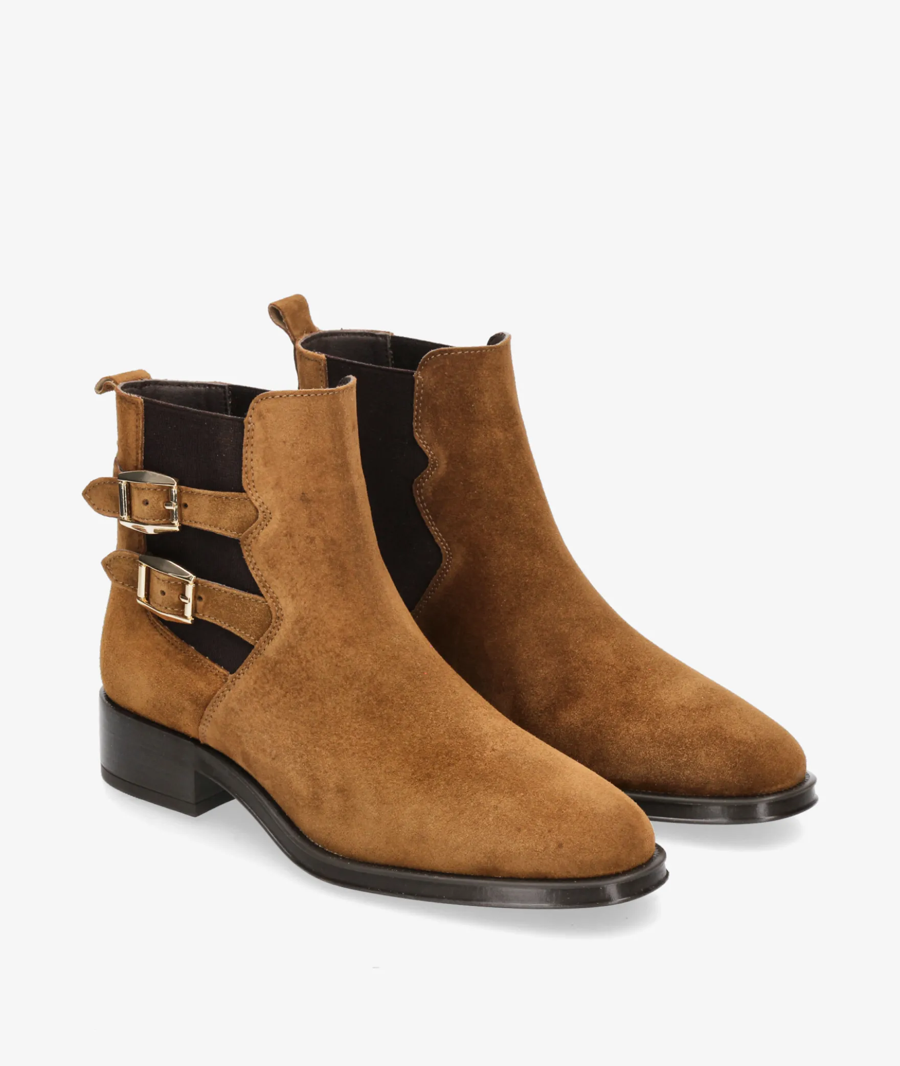 Botines Alpe5187 en serraje cuero