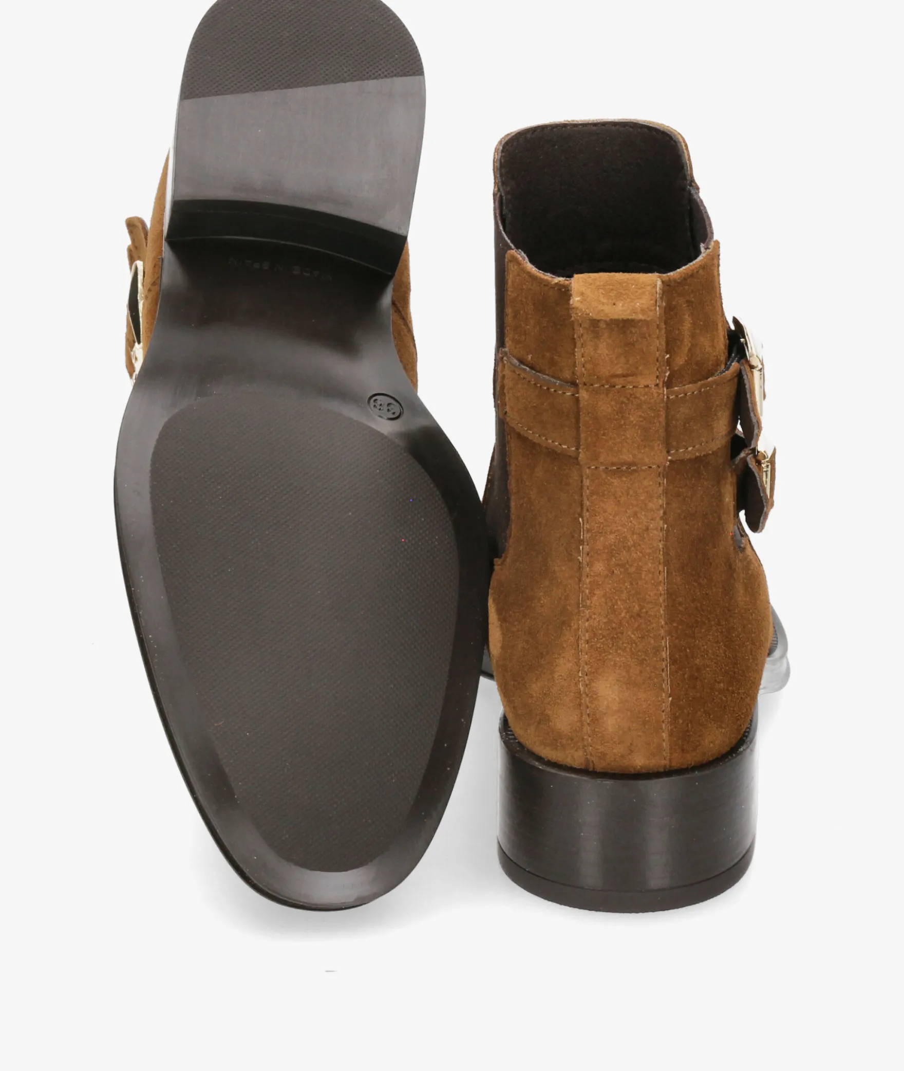 Botines Alpe5187 en serraje cuero