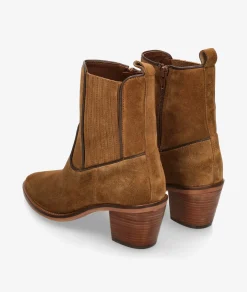 Botines Alpe5213 en serraje cuero