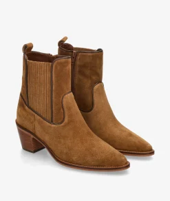 Botines Alpe5213 en serraje cuero