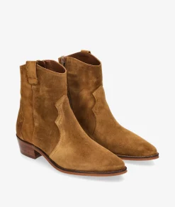 Botines Alpe2548 en serraje cuero