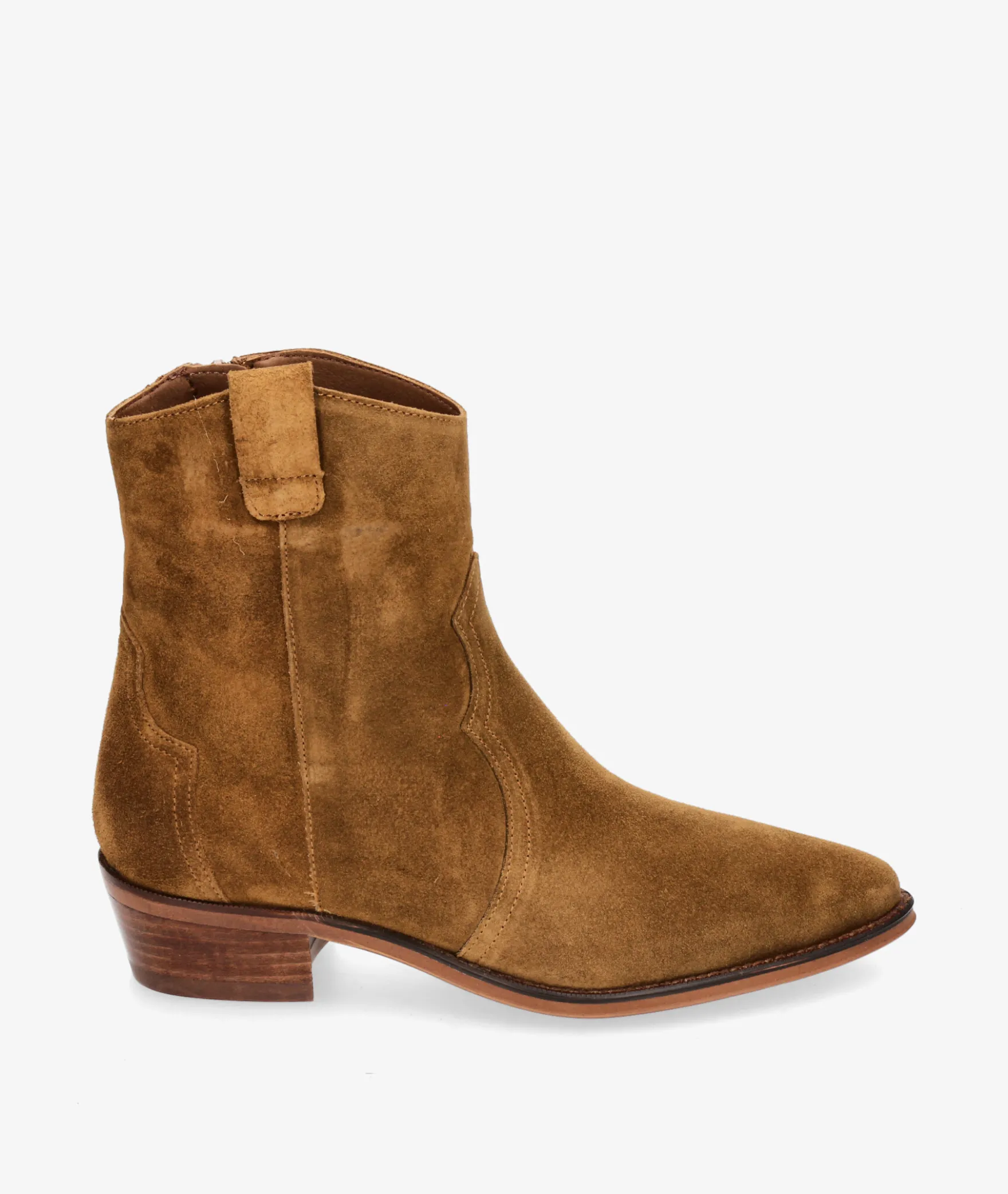 Botines Alpe2548 en serraje cuero