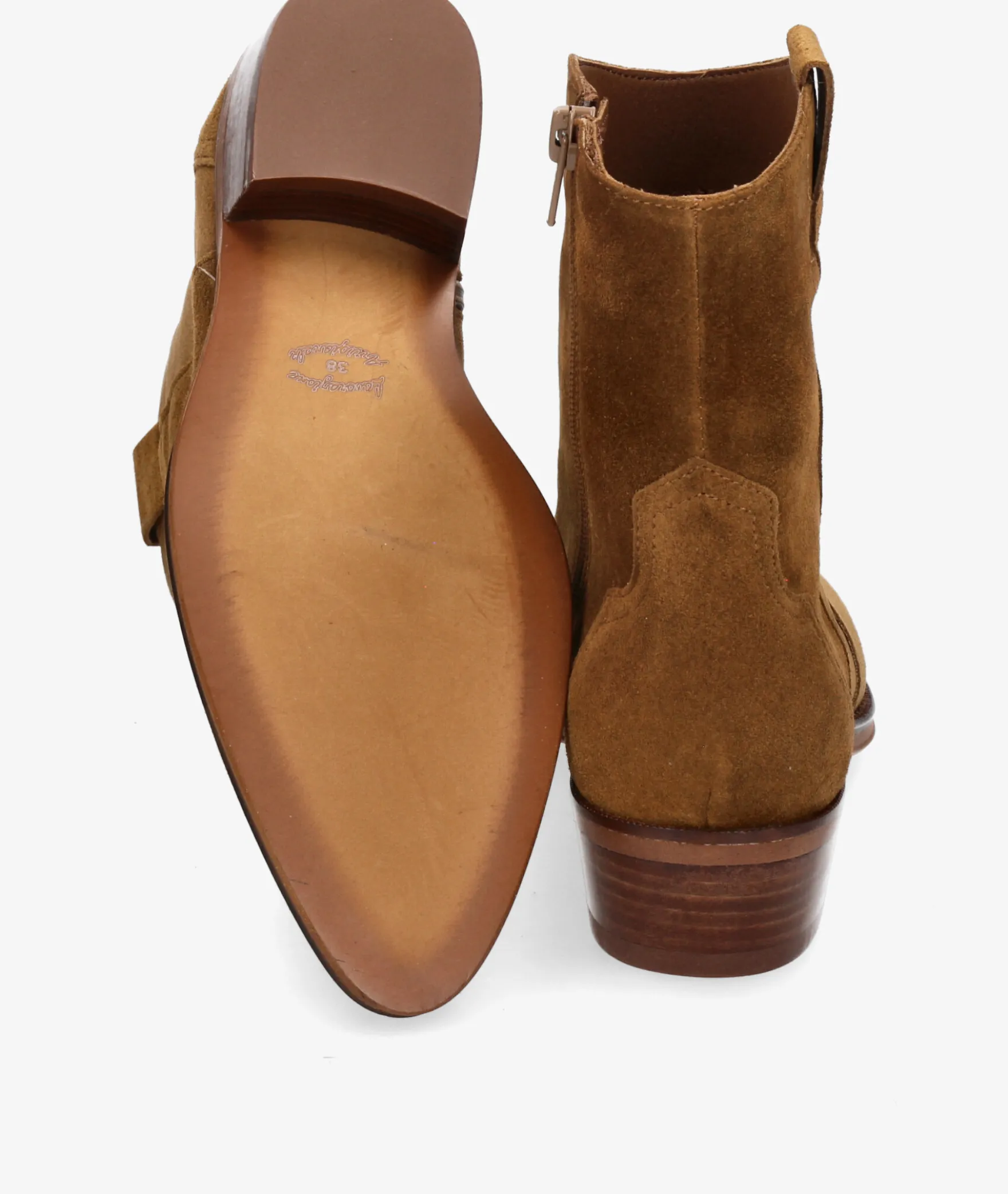 Botines Alpe2548 en serraje cuero