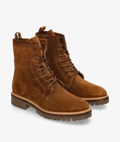 Botines Alpe2610 en serraje cuero