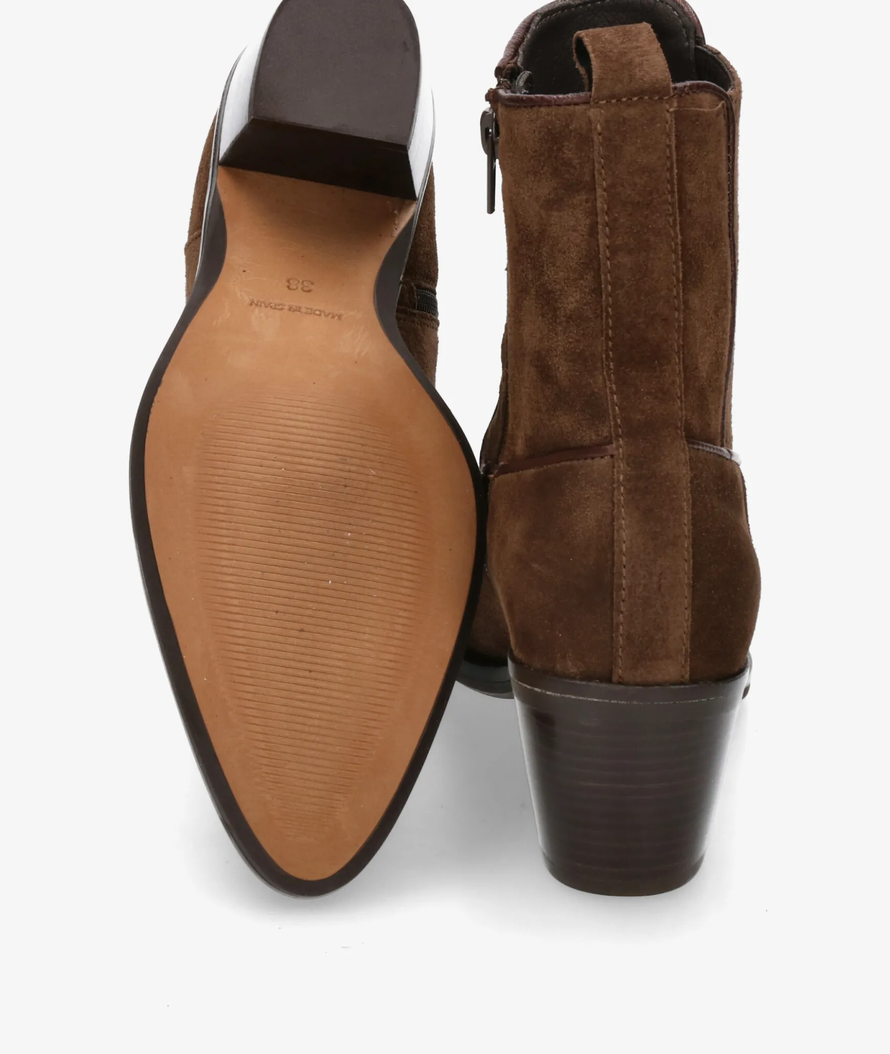 Botines Alpe5213 en serraje marrón