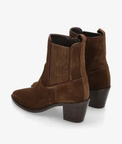 Botines Alpe5213 en serraje marrón