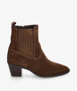 Botines Alpe5213 en serraje marrón