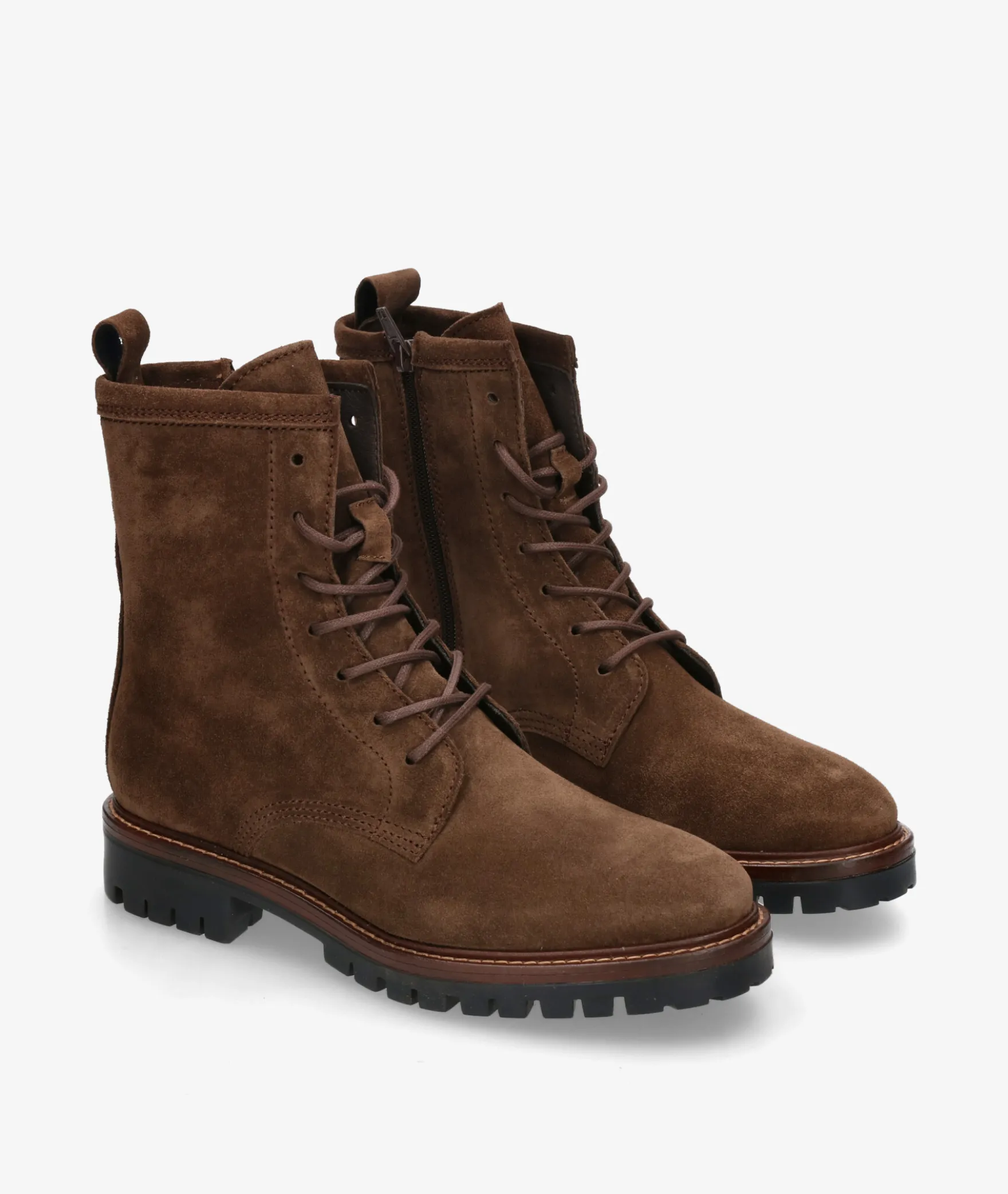 Botines Alpe2610 en serraje marrón