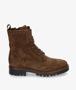 Botines Alpe2610 en serraje marrón