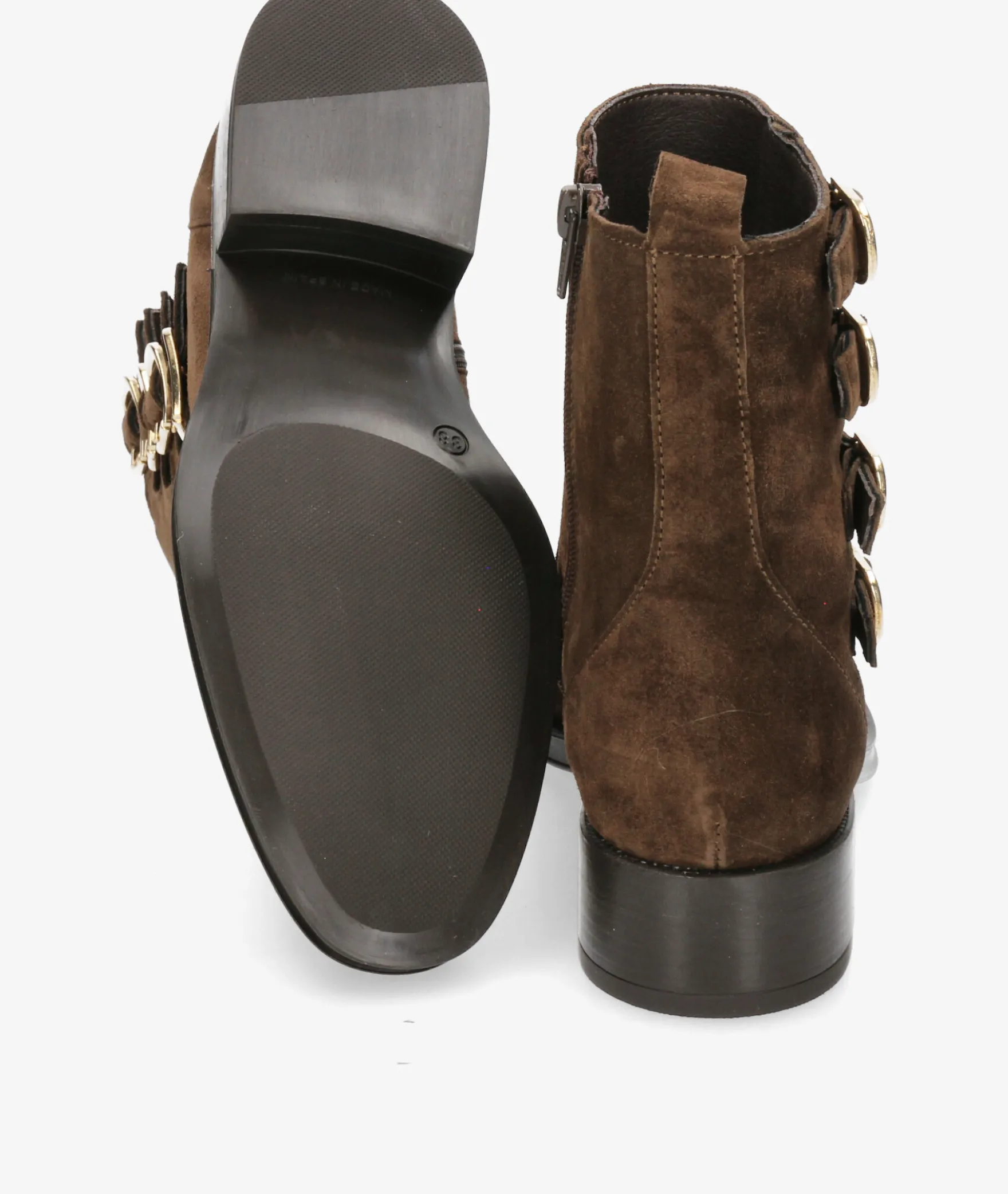Botines Alpe2322 en serraje marrón
