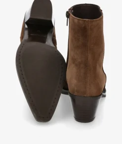 Botines Alpe5538 en serraje marrón