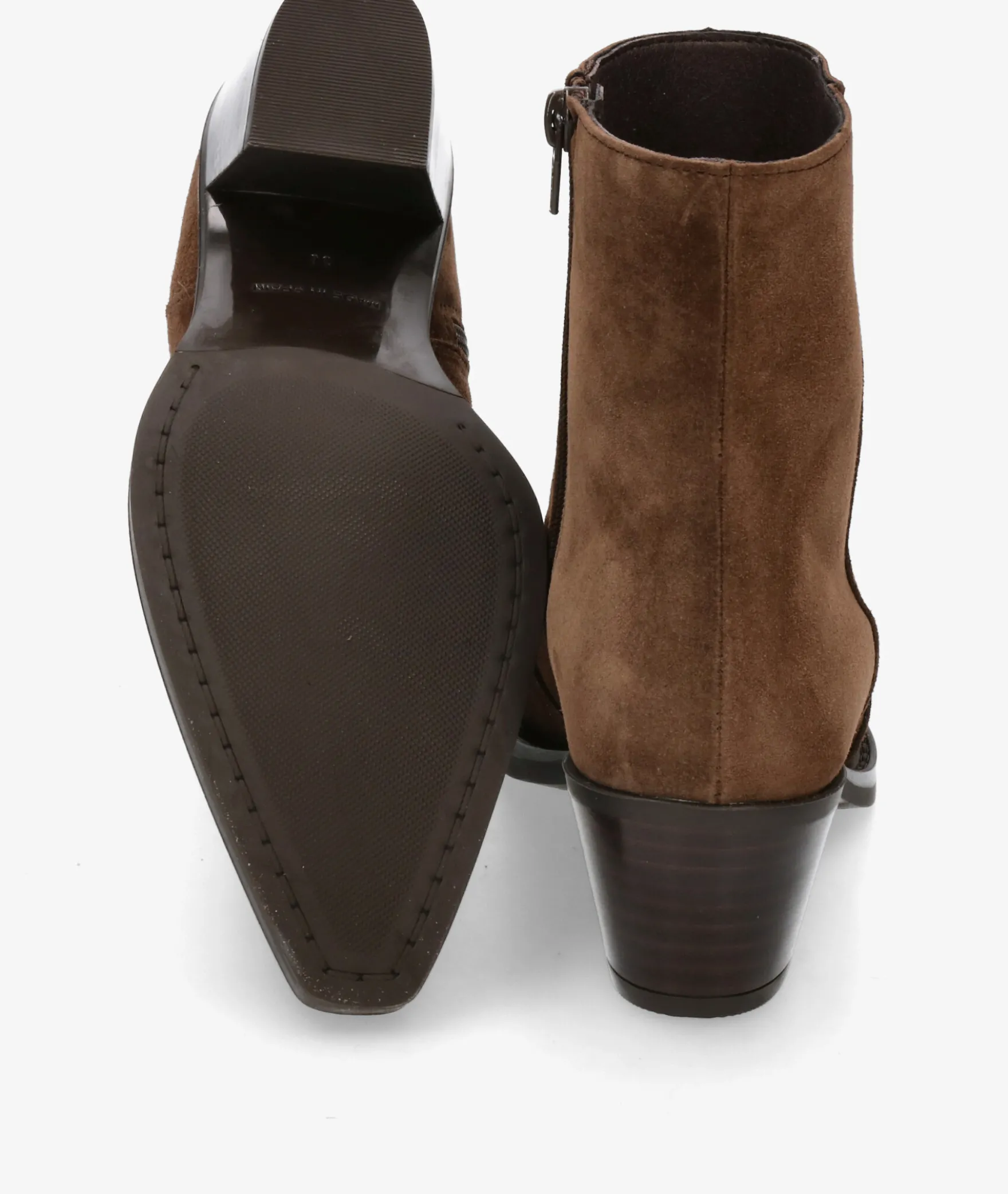Botines Alpe5538 en serraje marrón