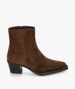 Botines Alpe5538 en serraje marrón