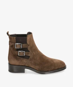 Botines Alpe5187 en serraje marrón
