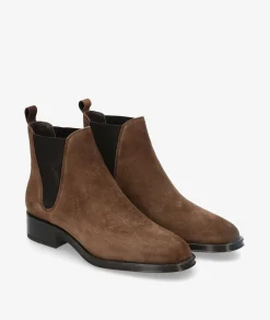 Botines Alpe2349 en serraje marrón