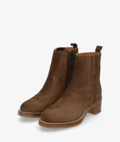 Botines Alpe2617 en serraje marrón