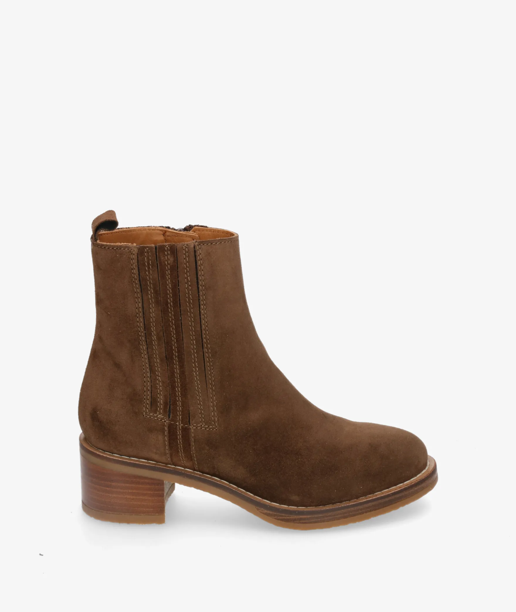 Botines Alpe2617 en serraje marrón