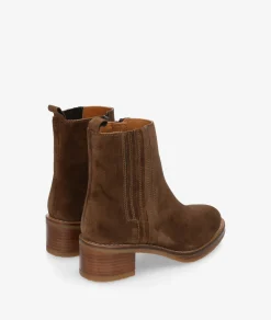 Botines Alpe2617 en serraje marrón