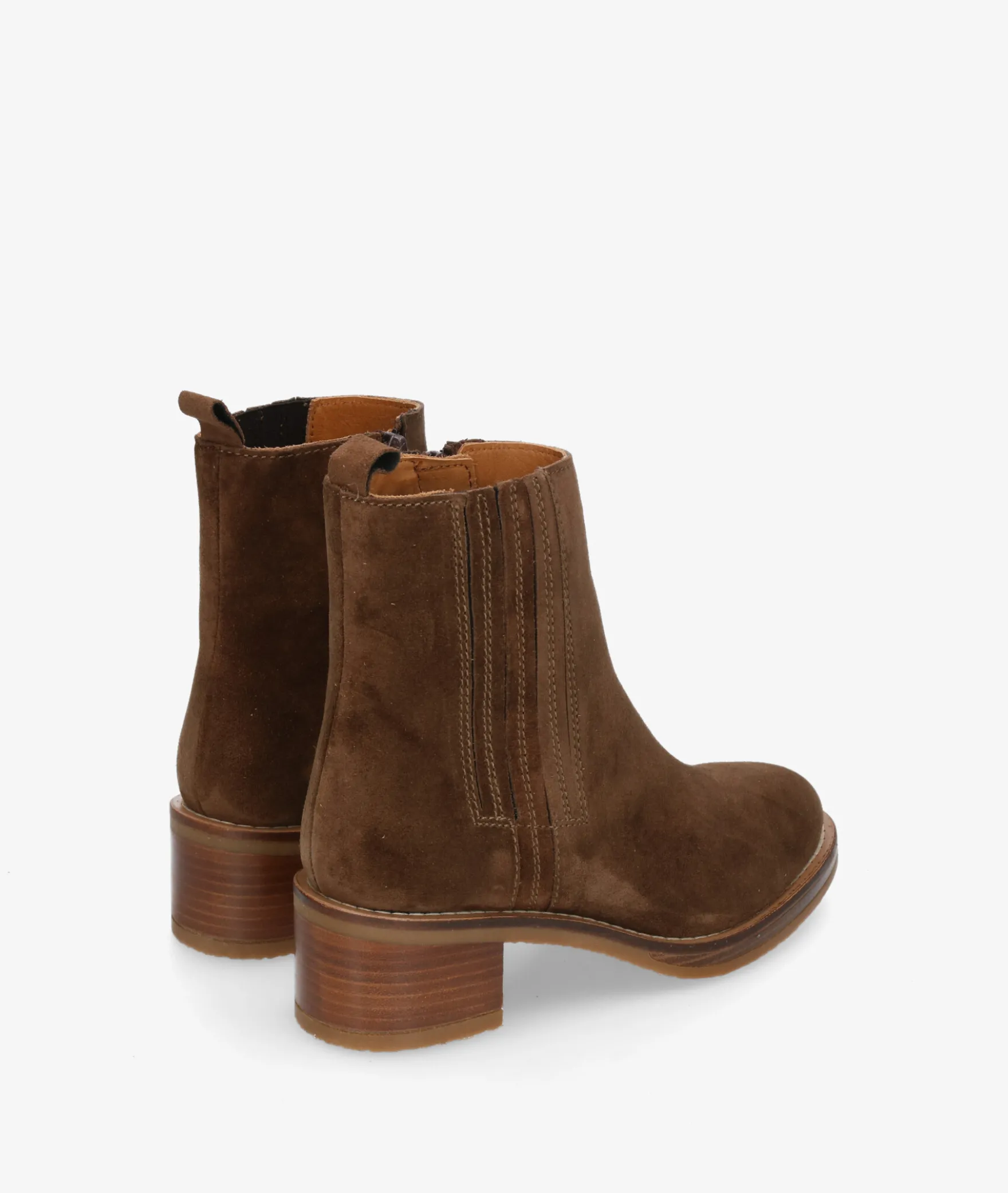 Botines Alpe2617 en serraje marrón