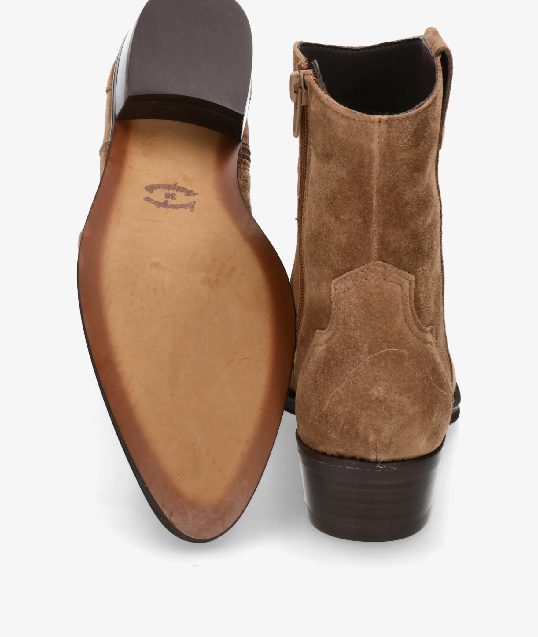 Botines Alpe2548 en serraje taupe