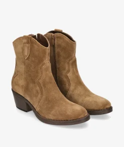 Botines EVA PARIS27976 en serraje cuero