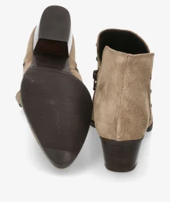 Botines Kénnebec954 TACHAS en serraje taupe