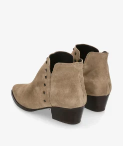 Botines Kénnebec954 TACHAS en serraje taupe