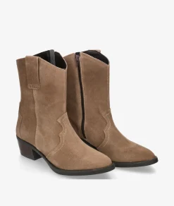 Botines Rhostock13787 en serraje taupe