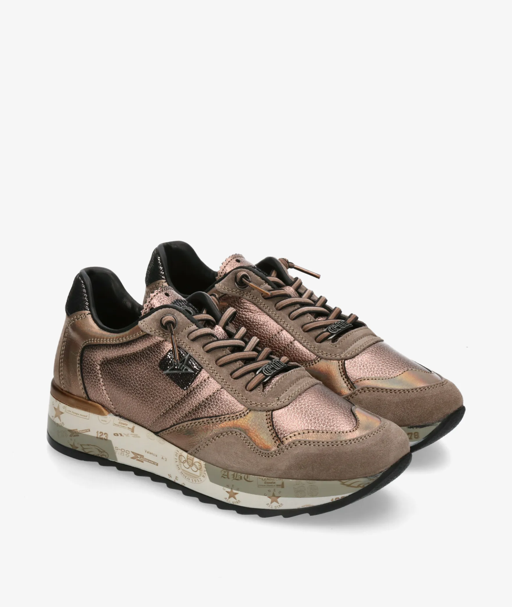 Deportivos CettiC-848 SRA XL en taupe metalizado