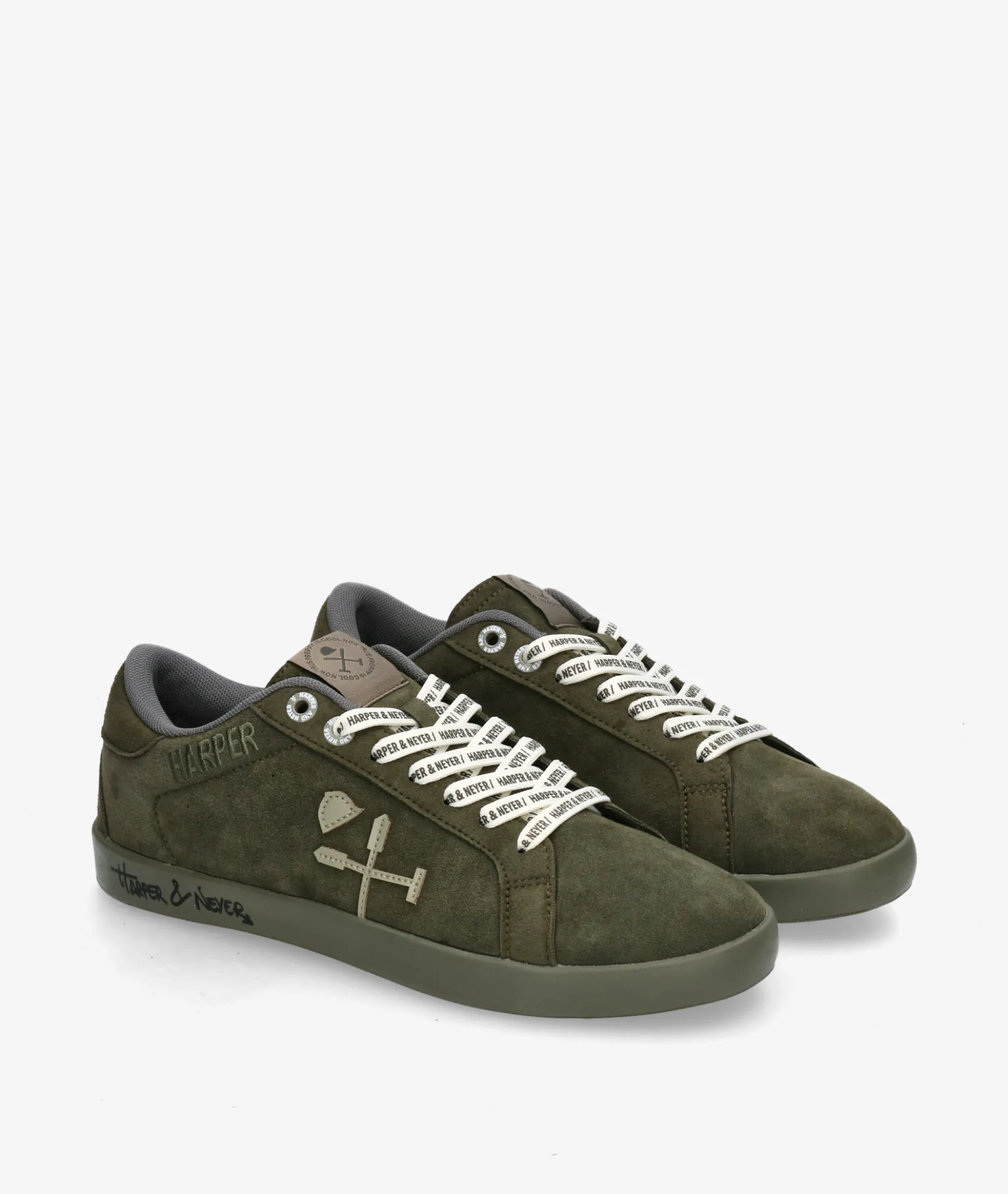 Deportivos HARPER&NEYERSUPERBOWL COLOURS en serraje kaki