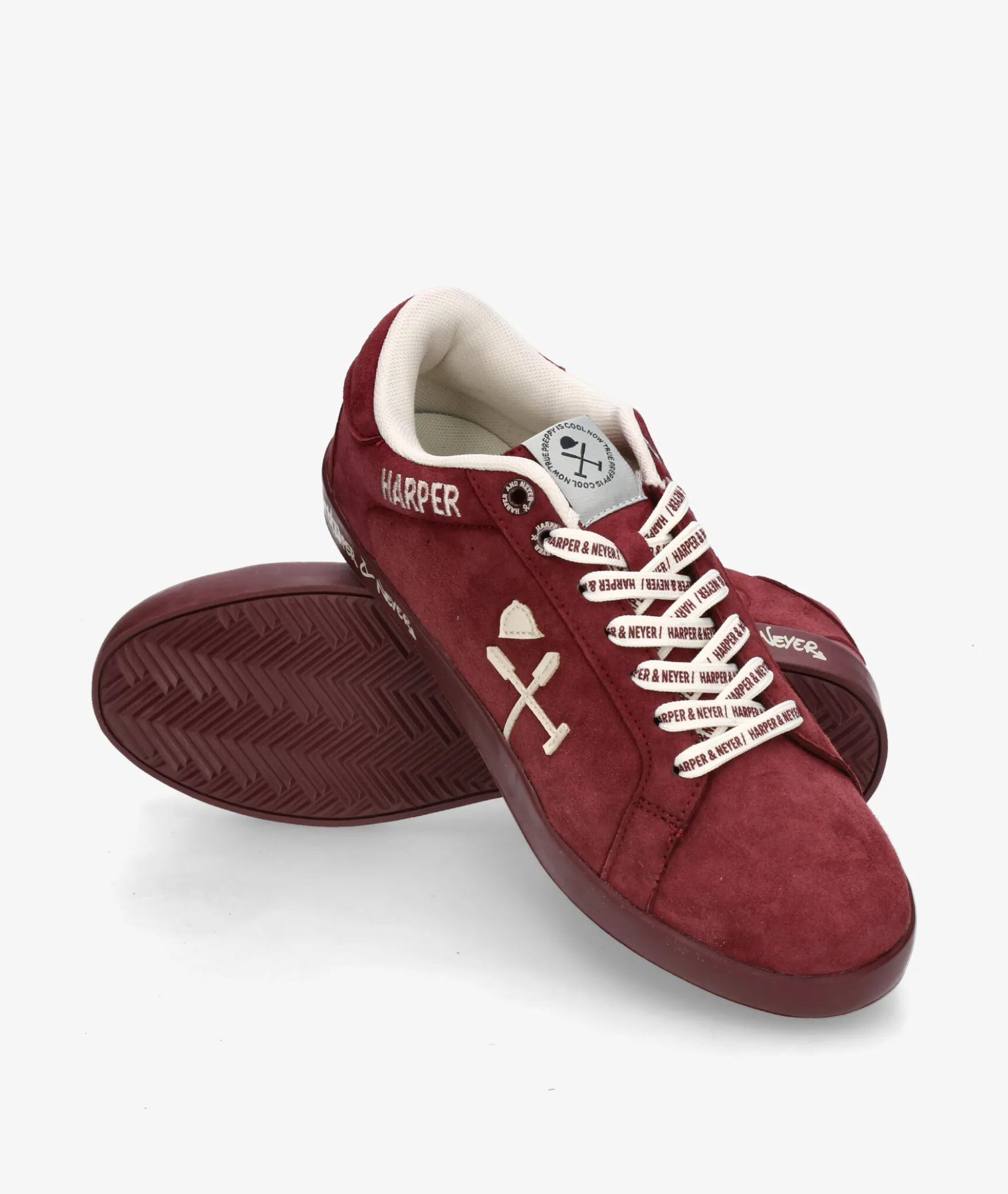 Deportivos HARPER&NEYERSUPERBOWL COLOURS en serraje burdeos