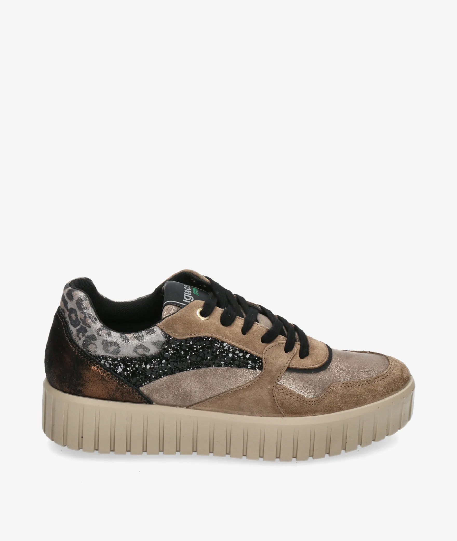 Deportivos Igi&Co6680122 en serraje taupe