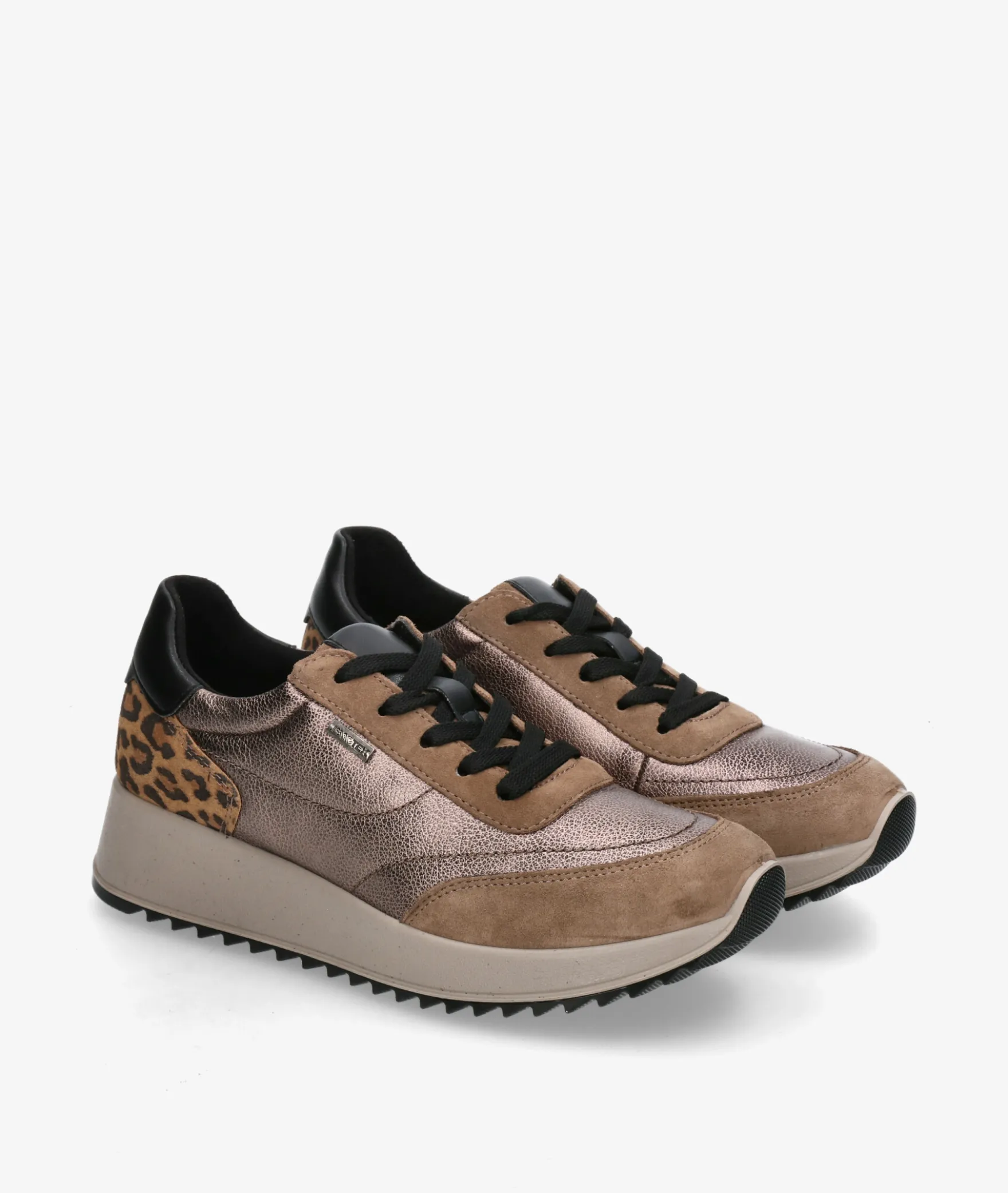 Deportivos Imac858248 en taupe metalizado