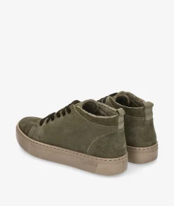 Deportivos Natural World6122 en serraje kaki