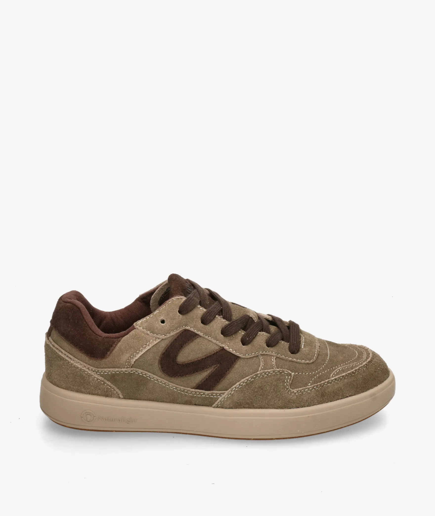Deportivos Natural World8456 en serraje taupe