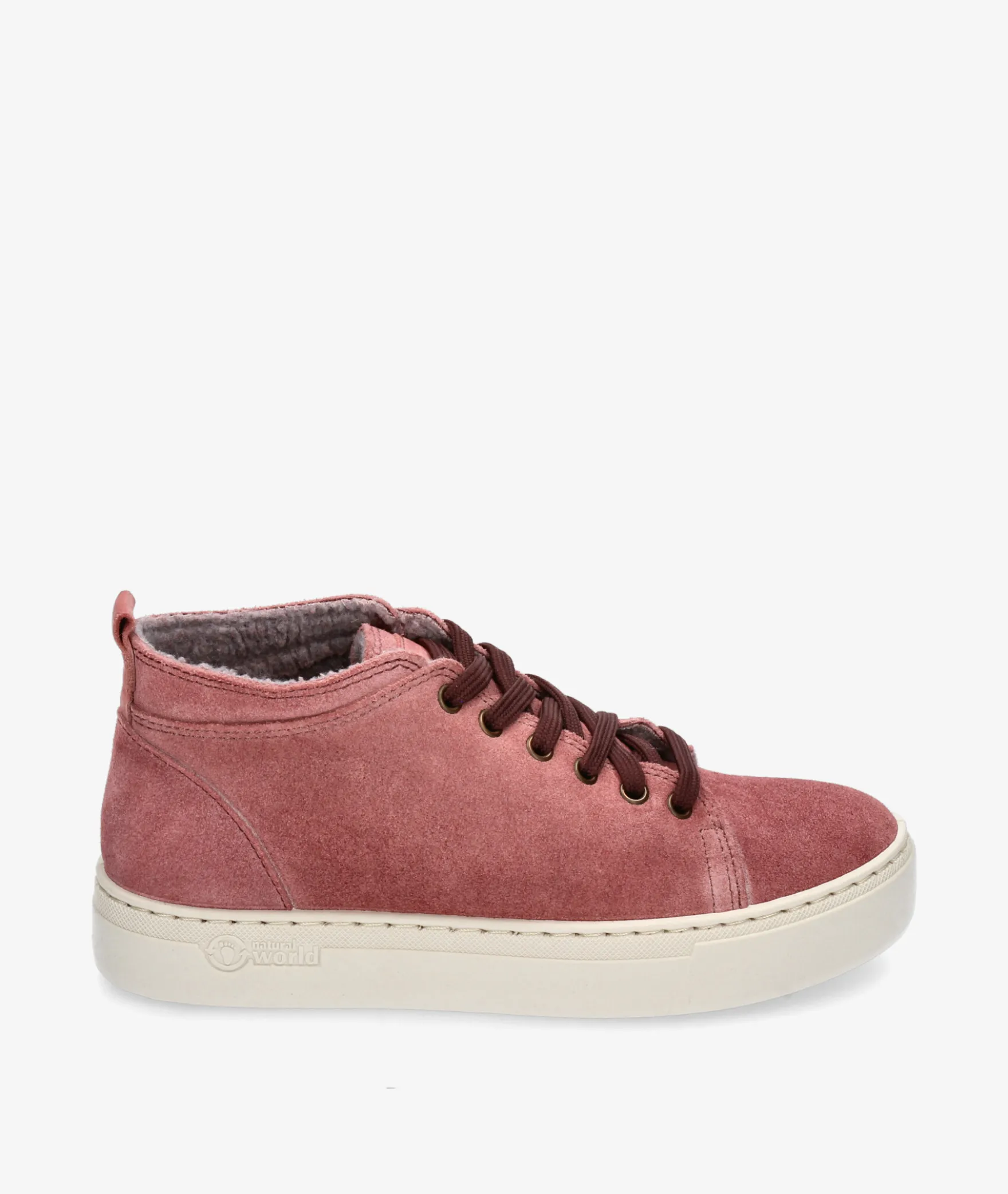 Deportivos Natural World6122 en serraje rosa