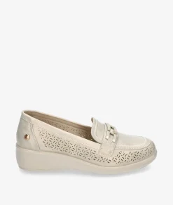Mocasines Amarpies 30118 en platino