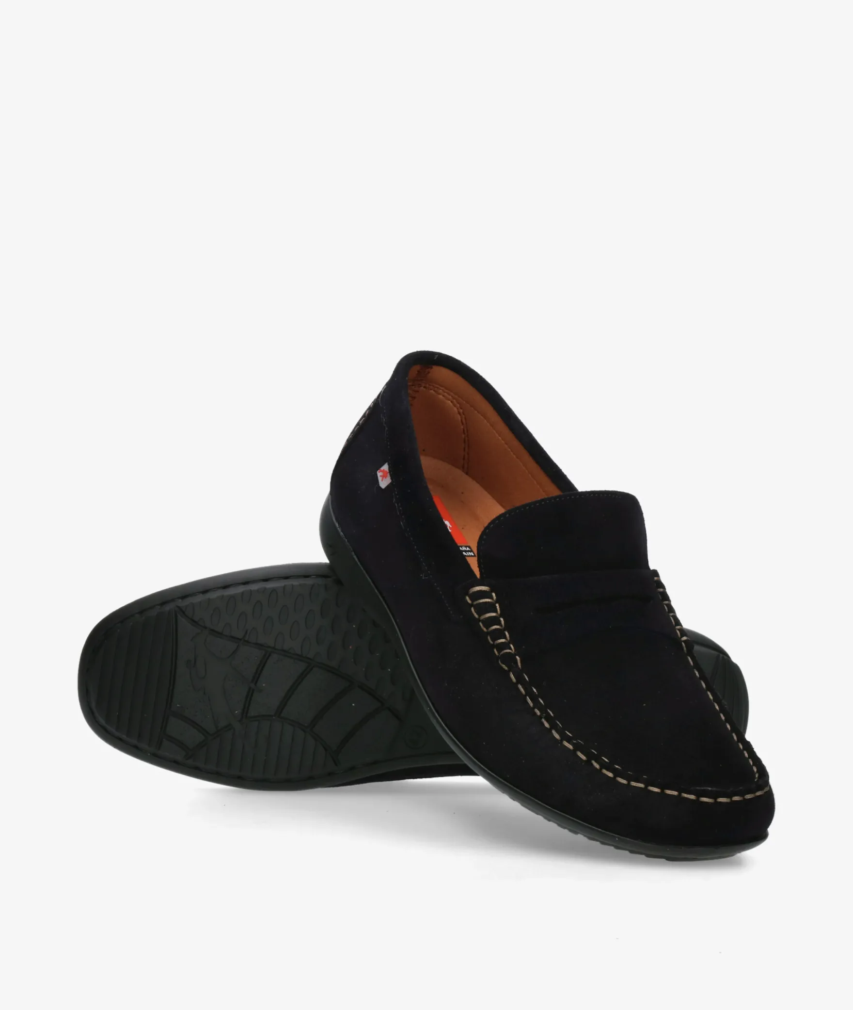 Mocasines Fluchos F2207 en serraje azul