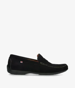 Mocasines Fluchos F2207 en serraje azul