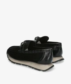 Mocasines Hispanitas BHI254400 en serraje negro