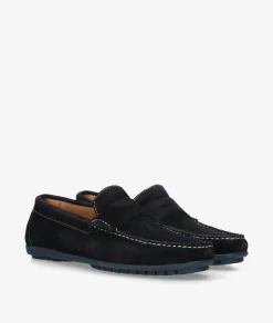 Mocasines pabloochoa.shoes 82223 en serraje azul